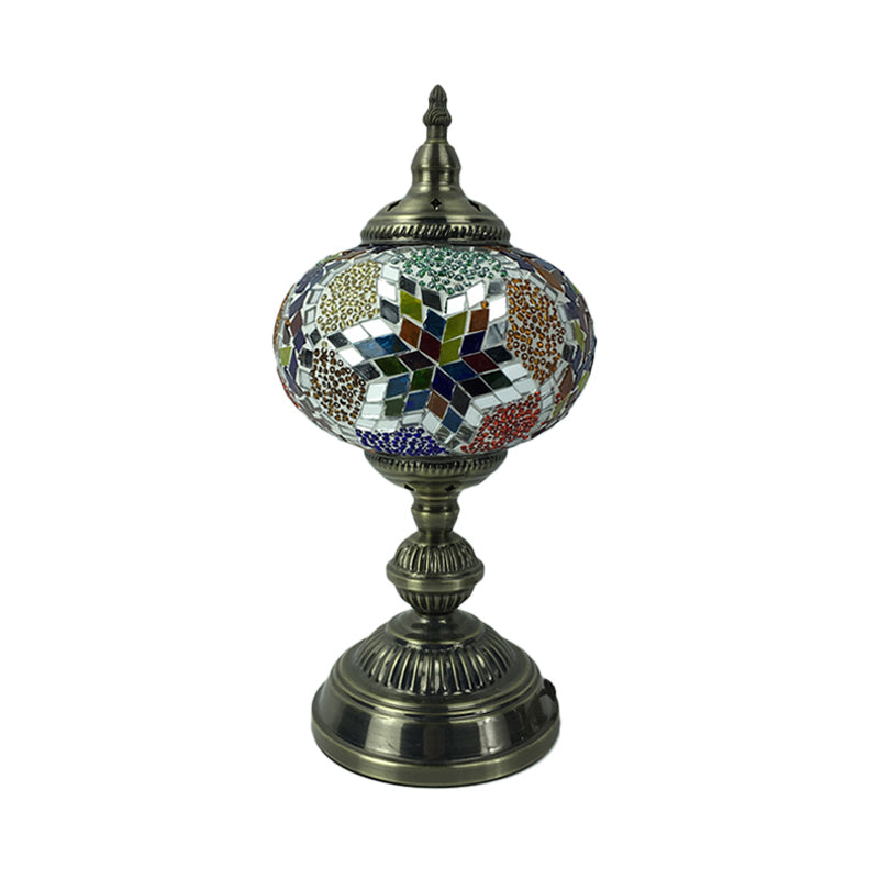 Sphere Task Lighting Traditionary Rot/Blau/Gelb Glas 1 Kopf Wohnzimmer Kleine Schreibtischlampe