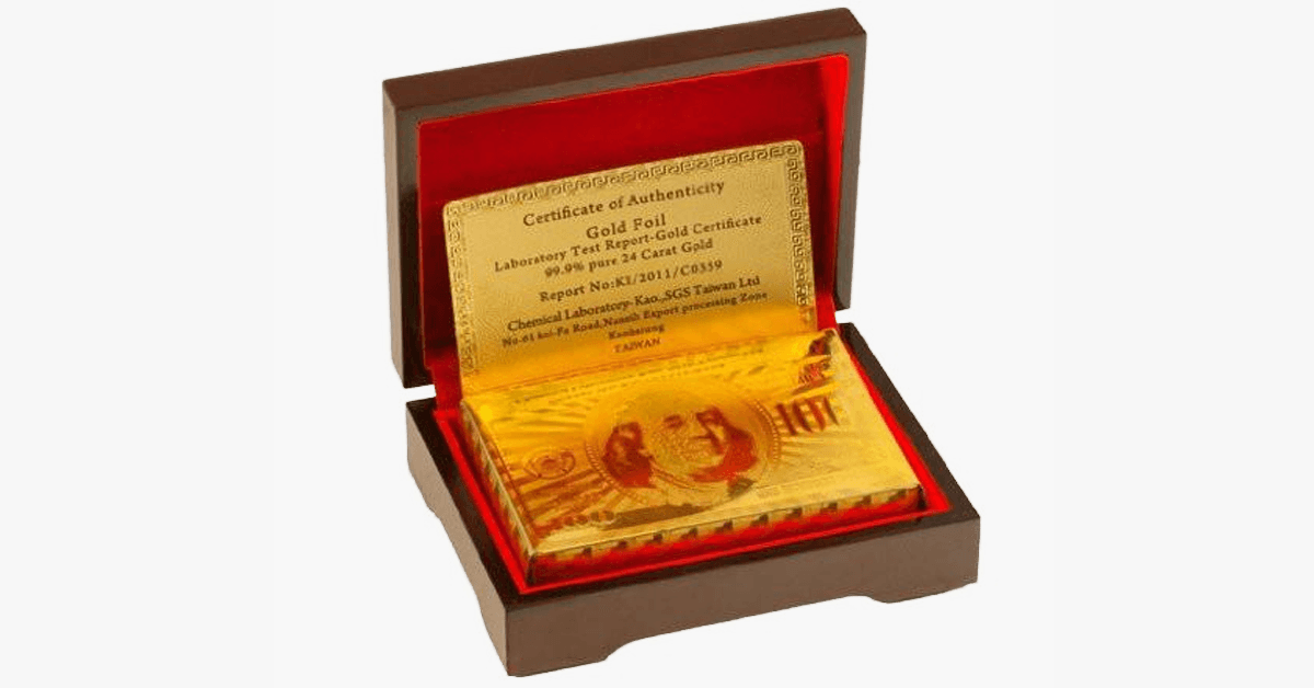 Frendorf | 24K vergoldete Spielkarten mit optionalem Etui