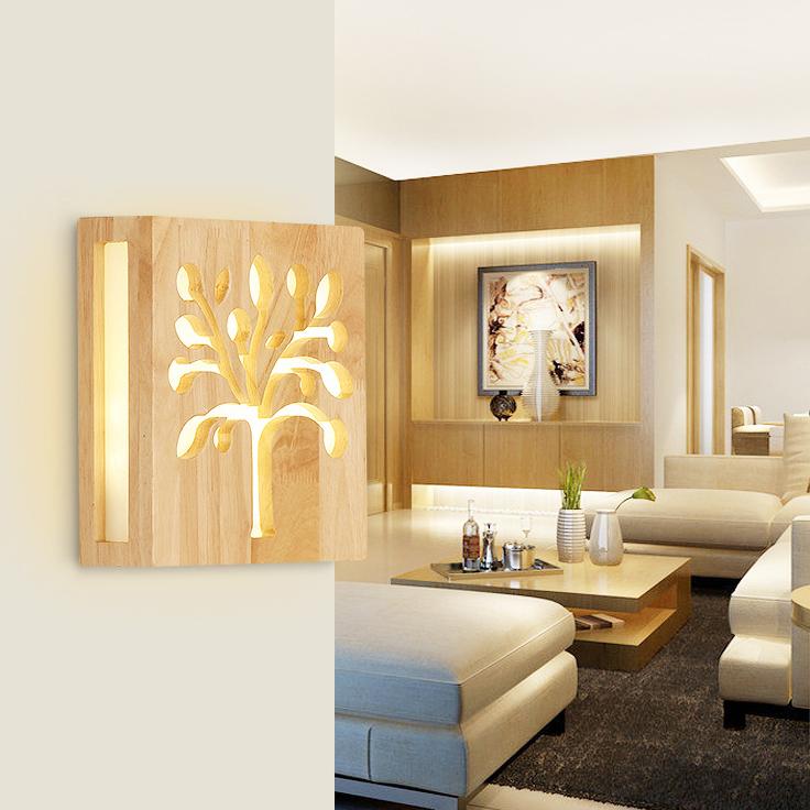Wandlampe - WoodGlow - Elegante LED - Essenz des Lebens im Freien drinnen
