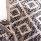 Frendorf | DiamondLuxe Shag - Teppich mit Diamantmuster | Shaggy Hochflorteppich | Weich & Modern | Perfekt für Wohnzimmer