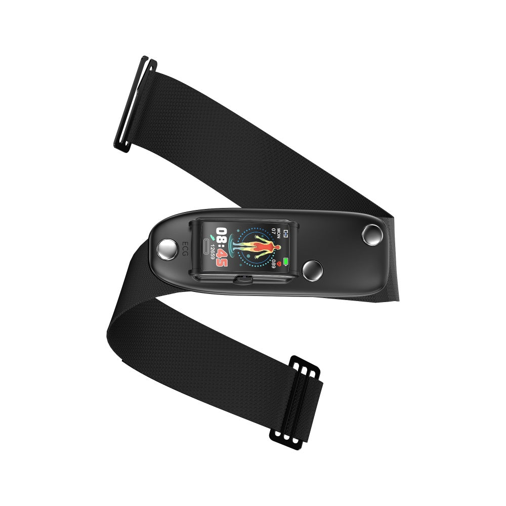 Frendorf | BCBEARSCOME BCE600 3-Kanal-EKG HRV Blutzucker Blutdruck Blutsauerstoff Schlaferkennung HD Bluetooth Smart Armband