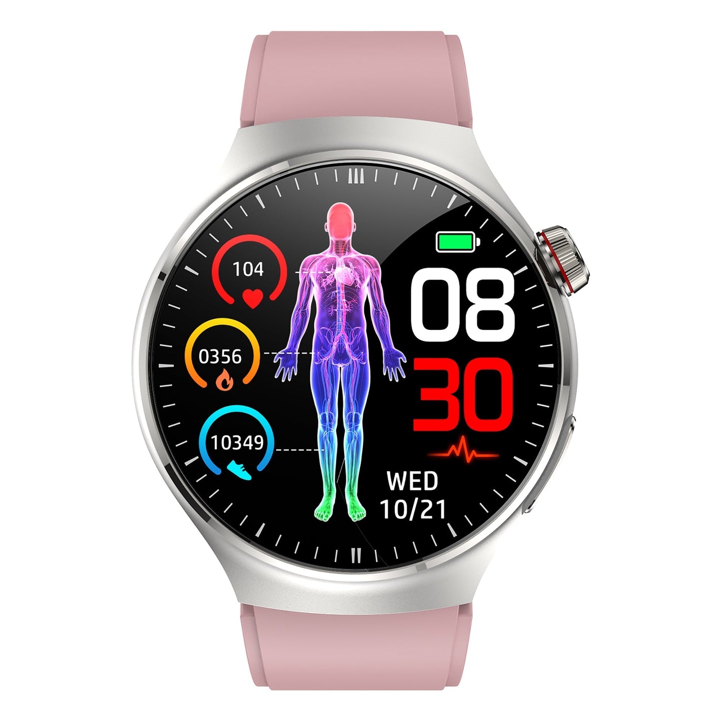 Frendorf | KH26 Ein-Klick-Mikro-Untersuchung von Fünf Organen Gesundheitsüberwachung Blutglukose Blutlipide Harnsäure Blutdruck Blutsauerstoff SOS Smartwatch