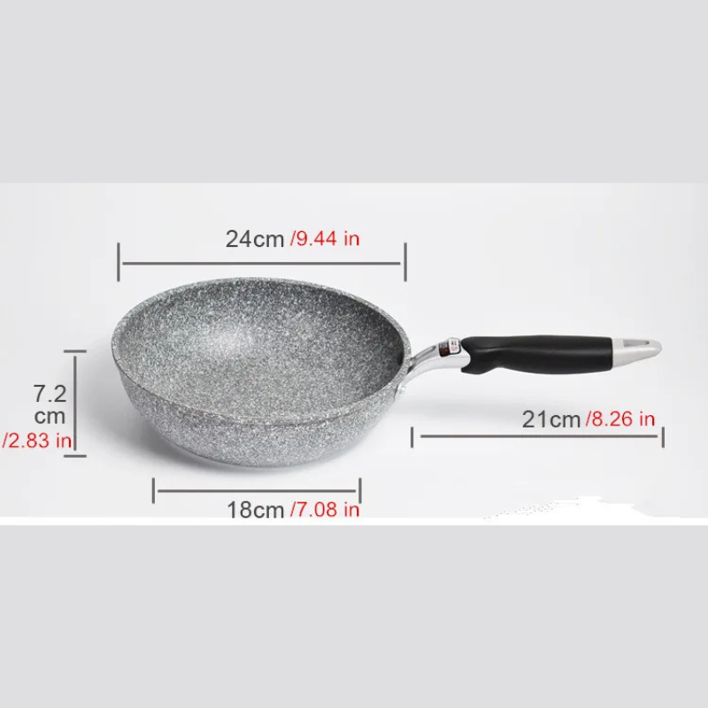 Medizinischer Stein Antihaft-Bratpfanne Wok-Pfanne Induktion Gasherd Kochgerät