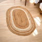 Frendorf | Mirchi Oval Jute Teppich - Handgewebt 60x90CM | Naturfaser, Umweltfreundliches Design | Leicht & Langlebig | Perfekt für Wohnzimmer, Schlafzimmer und Eingangsbereiche | Vielseitige, Nachhaltige Wohnkultur
