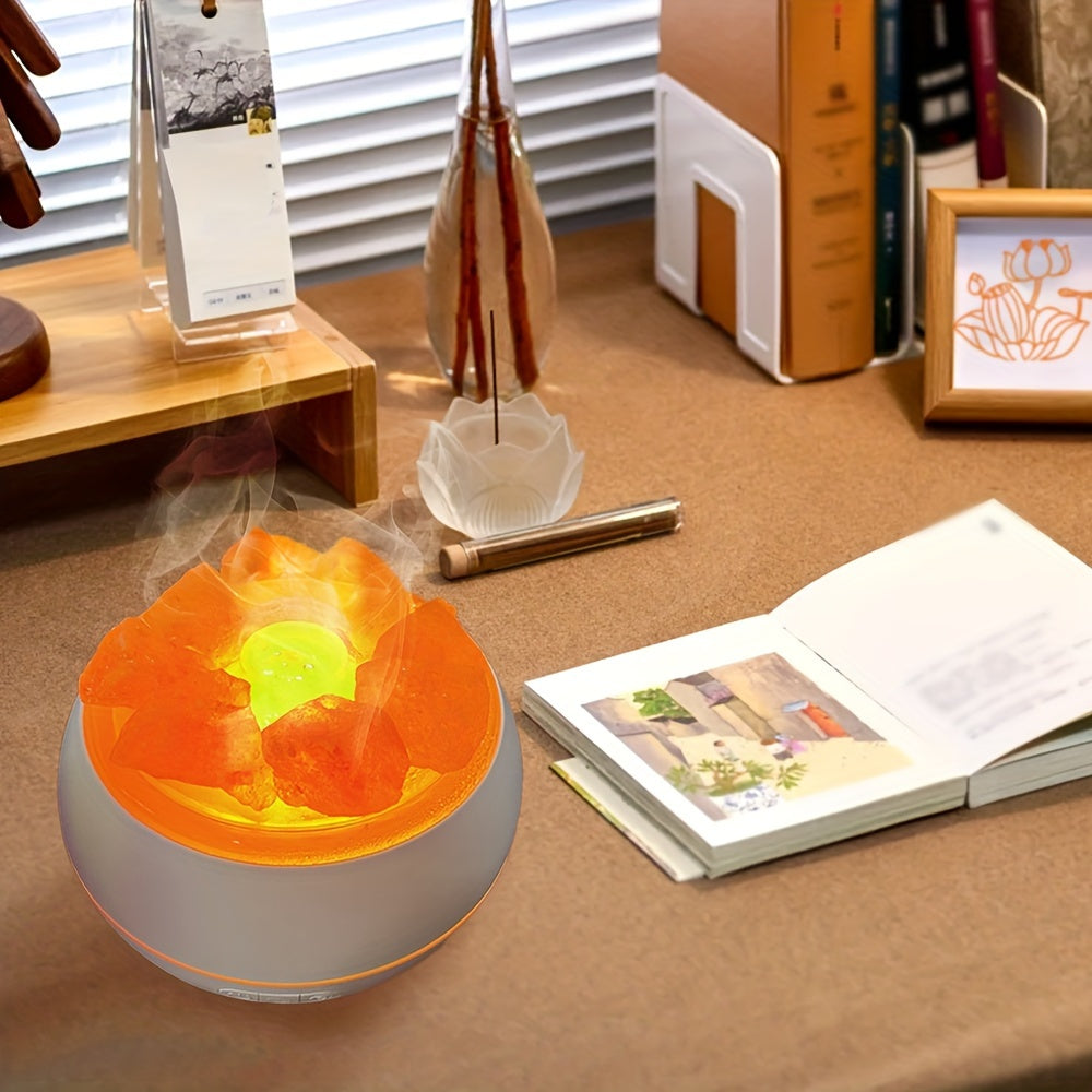 Salzlampe Diffusor - 3-in-1 ätherischer Öldiffusor, Himalaya-Salzlampe & Luftbefeuchter