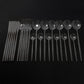 24 teiliges Edelstahl Besteckset Elegantes Spiegel Geschirr Set