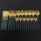 24 teiliges Edelstahl Besteckset Elegantes Spiegel Geschirr Set