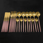 24 teiliges Edelstahl Besteckset Elegantes Spiegel Geschirr Set