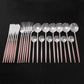 24 teiliges Edelstahl Besteckset Elegantes Spiegel Geschirr Set