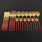 24 teiliges Edelstahl Besteckset Elegantes Spiegel Geschirr Set