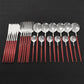 24 teiliges Edelstahl Besteckset Elegantes Spiegel Geschirr Set