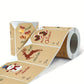 Frendorf | 250 Stück/Rolle Weihnachtsaufkleber - 2x3 Kraftpapier Baum Socken Schneemann Elch Frohe Weihnachten