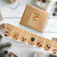 Frendorf | 250 Stück/Rolle Weihnachtsaufkleber - 2x3 Kraftpapier Baum Socken Schneemann Elch Frohe Weihnachten