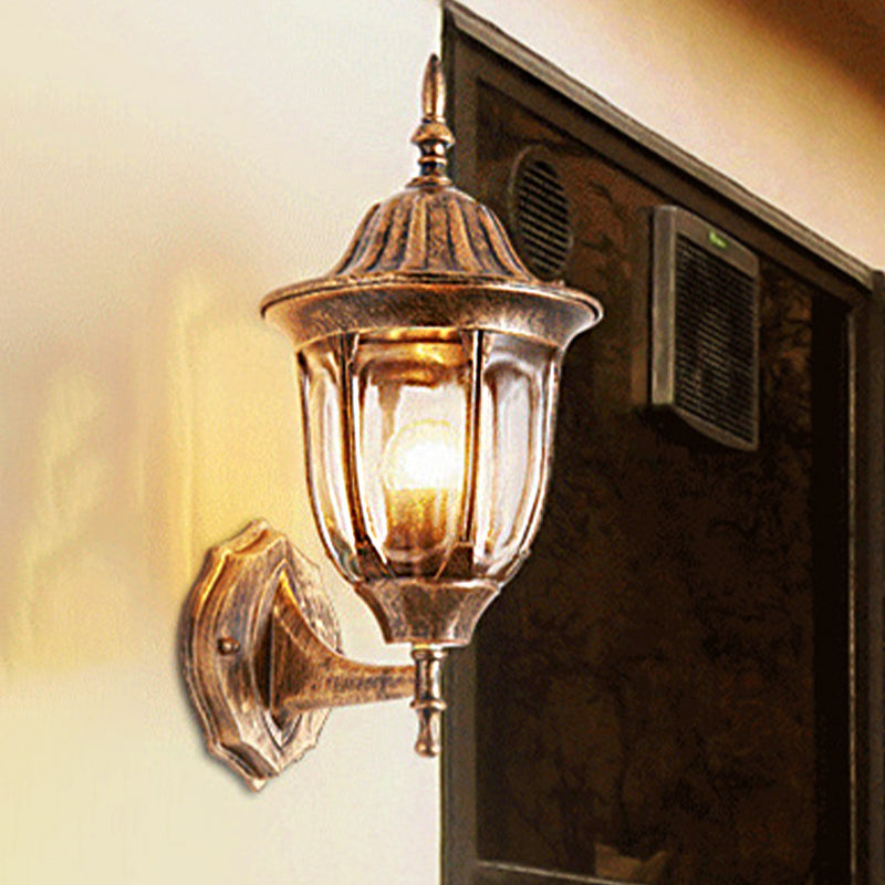 Frendorf | Kerosene Buiten Wandlamp Armatuur Industrieel Helder Glas 1 Licht Roest Wandlamp