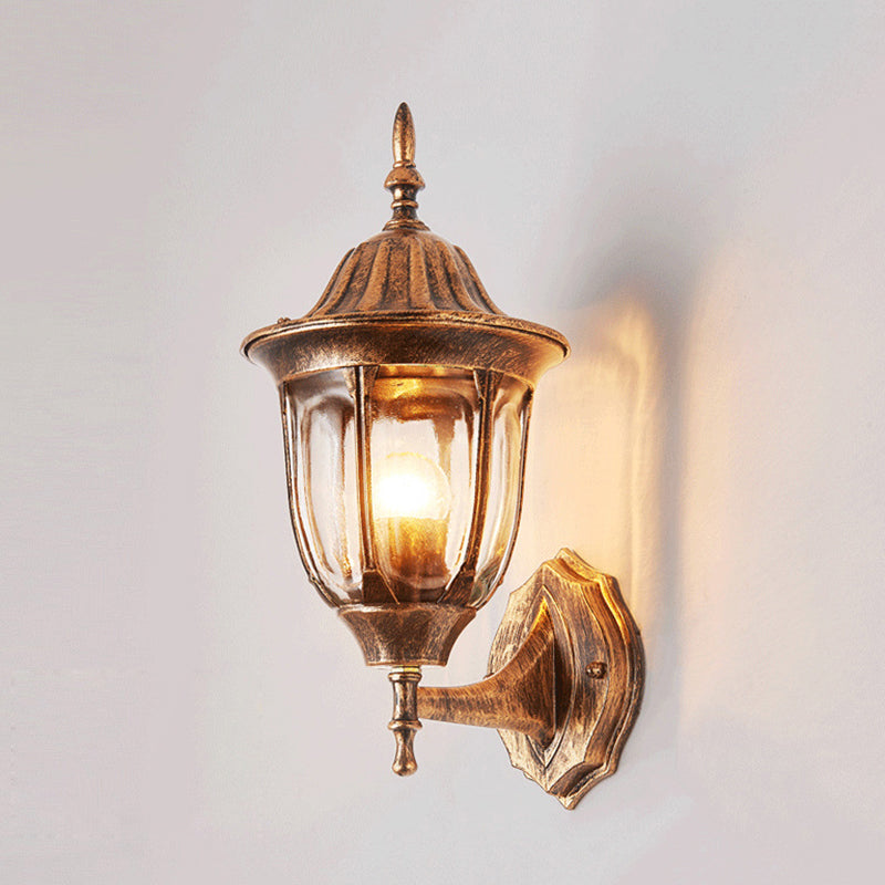 Frendorf | Kerosene Buiten Wandlamp Armatuur Industrieel Helder Glas 1 Licht Roest Wandlamp