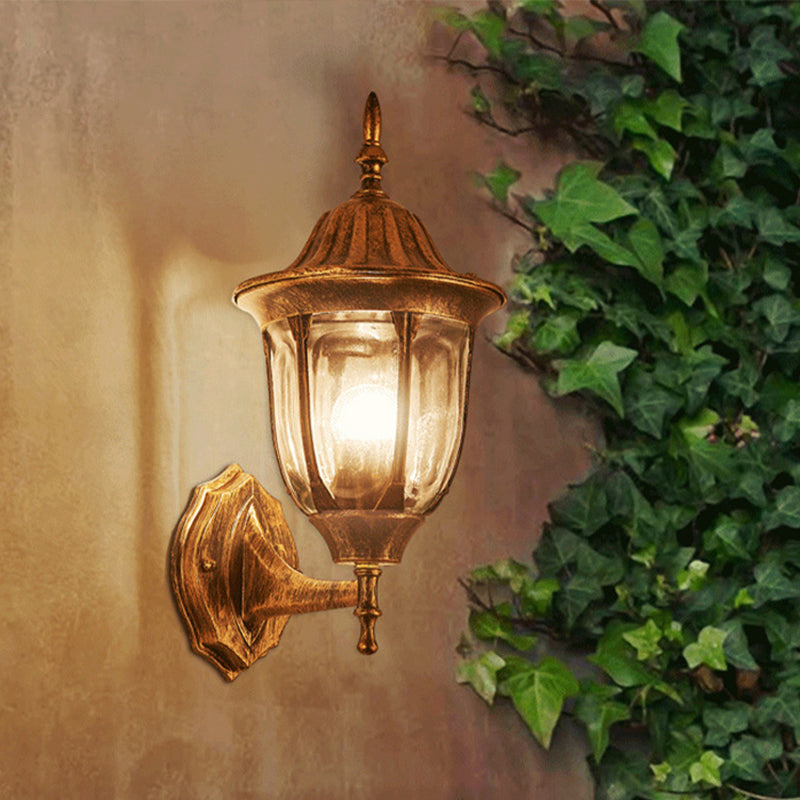 Frendorf | Kerosene Buiten Wandlamp Armatuur Industrieel Helder Glas 1 Licht Roest Wandlamp