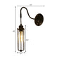 Frendorf | Metalen Cilinder/Hexagonaal Geëngageerde Wandlamp Boerderij 1 Lamp Restaurant Wandmontage Armatuur in Zwart