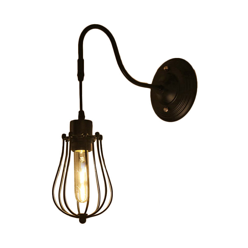 Frendorf | Metalen Cilinder/Hexagonaal Geëngageerde Wandlamp Boerderij 1 Lamp Restaurant Wandmontage Armatuur in Zwart
