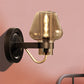 Frendorf | 1 Licht Amber Glas Wandlamp Modern Schwarzes Pilz Schlafzimmer Beleuchtungseinrichtung