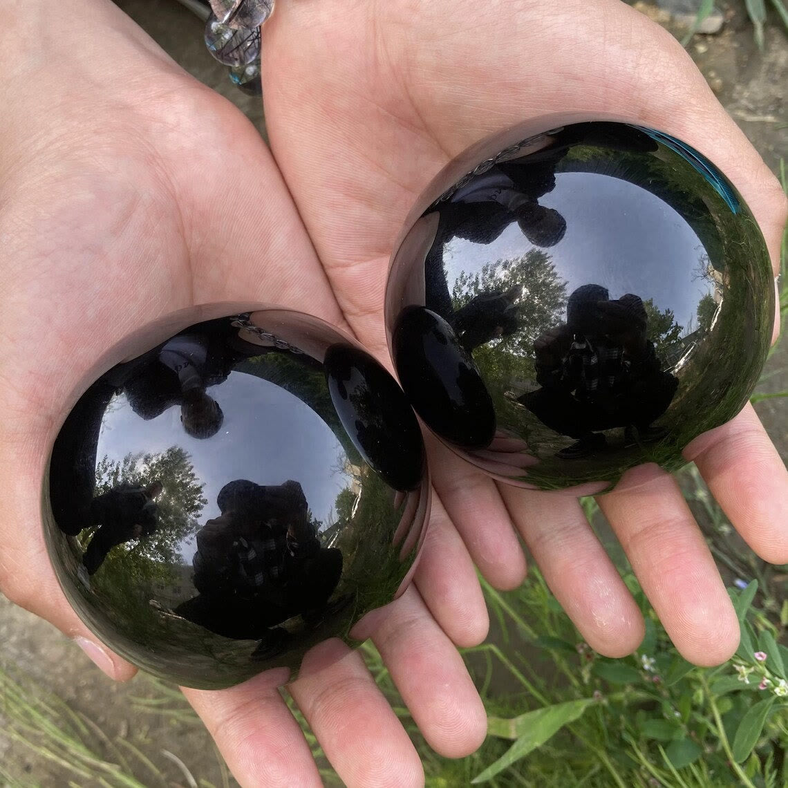 Frendorf Obsidian Kristallkugel Dekoration