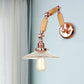 Frendorf | 1 Licht Scalloped Wandlamp Armatuur Industrieel Helder Geribbeld Glas Wandlamp voor Woonkamer met Arm