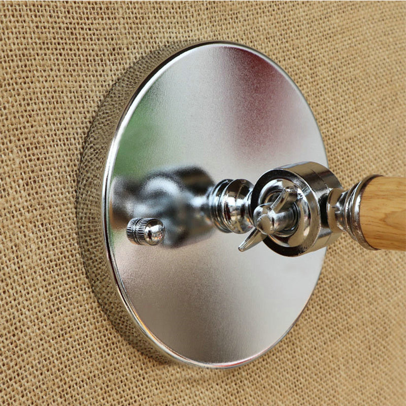 Frendorf | Wood One Light Wandleuchte Vintage Klar Glas Pear Beleuchtungseinrichtung für Wohnzimmer, 8"/4"/6" L Holzarm