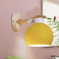 Frendorf | Draai-bare Metaal-sferische Wandlamp Kleuterklas 1 Licht Macaron Wandlamp