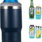Frendorf | 4 in 1 Edelstahl Dose-/Flaschenisolator, 14Oz Zwei-Wege-Deckel SUS Isolierte Dose Kühler, Bierflaschenhalter (Schwarz)