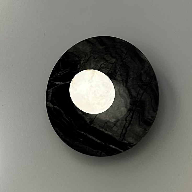 MD230mm Spanische Marmor Flache Scheibe Decken-/Wandlampe | Wandlampen