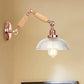 Frendorf | 1 Licht Prismatic Glas Wandlamp Licht Vintage Roségoud Kom Schlafzimmer Beleuchtung Fixture mit ausziehbarem Arm
