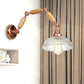 Frendorf | Eine Wandleuchte mit einer Schüsselshade geripptes Glas Vintage-Stil Wohnzimmer Wandleuchte Beleuchtung Fixture