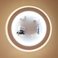 Frendorf | Maritime Stijlvolle Cirkel Wandlamp met Zee Acryl LED Wandlamp in Wit voor Kinderkamer