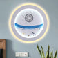 Frendorf | Maritime Stijlvolle Cirkel Wandlamp met Zee Acryl LED Wandlamp in Wit voor Kinderkamer