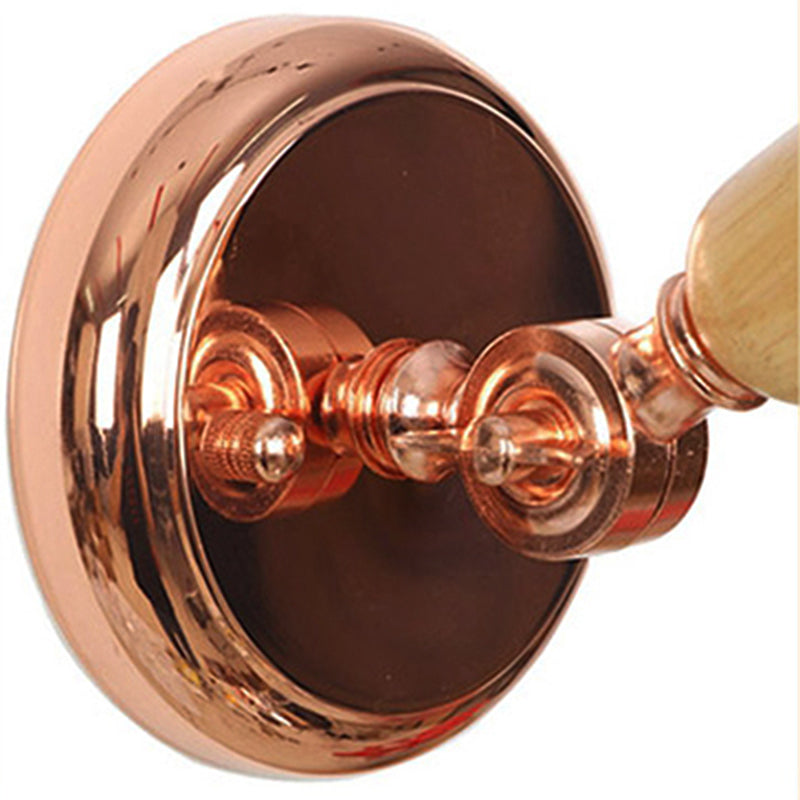 Frendorf | 1 Glühbirne Globe Wandmontierte Lichtarmatur Rustikales Roségold Klares Glas Beleuchtung mit Ausziehbarem Arm