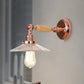 Frendorf | Ribbelglas Roze Gouden Wandlamp Saucer 1-Licht Industriële Wandlamp Bevestiging voor Woonkamer