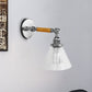 Frendorf | Kegel Klar Glas Wandmontierte Lampe Industrial Einzelne Glühbirne Esszimmer Wandleuchte Licht, 8"/4"/14"