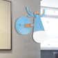 Frendorf | Metalen kleine kegel wandlamp met hertengeweien draaibaar kinderkamer 1 licht Nordische stijl wandlamp