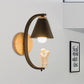 Romantische Kegelshade-Wandlampe mit Paar Metall 1 Glühbirne Wandleuchte für das Arbeitszimmer