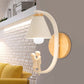Romantische Kegelshade-Wandlampe mit Paar Metall 1 Glühbirne Wandleuchte für das Arbeitszimmer