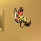 Frendorf | 1 Licht Schmetterling Wandleuchte Rustikale Lodge Buntglas Dekorative Wandlampe für Schlafzimmer