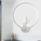 Frendorf | Art Ring Wandleuchte mit kleinem Engel Metallharz Wandlampe für Schlafzimmer Spiegel Badezimmer