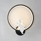 Frendorf | Art Ring Wandleuchte mit kleinem Engel Metallharz Wandlampe für Schlafzimmer Spiegel Badezimmer