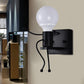 Metal Little Robot Wandlicht Nackte Glühbirne Ein Licht Modern Stil Wandarmatur für Flur Badezimmer