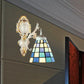 Frendorf | Bell Shade Tiffany Wandleuchte Buntglas 1 Licht Wandschalter Beleuchtung in Weiß