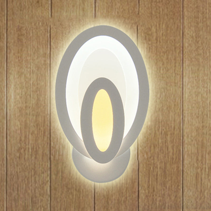 Frendorf | Moderne Weiße LED-Wandleuchte Schmale Panel-Acryl-Wandleuchte für Schlafzimmer Wohnzimmer