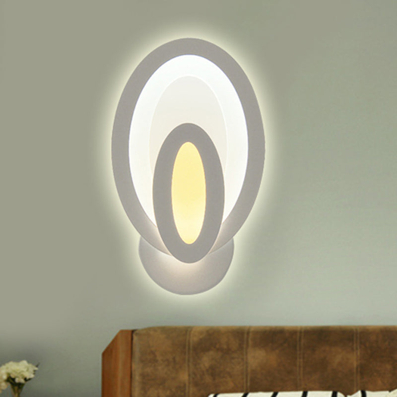 Frendorf | Moderne Weiße LED-Wandleuchte Schmale Panel-Acryl-Wandleuchte für Schlafzimmer Wohnzimmer