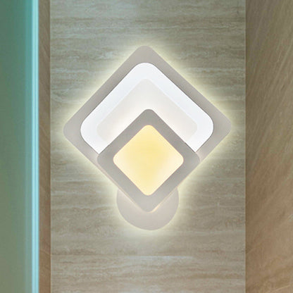 Frendorf | Moderne Weiße LED-Wandleuchte Schmale Panel-Acryl-Wandleuchte für Schlafzimmer Wohnzimmer