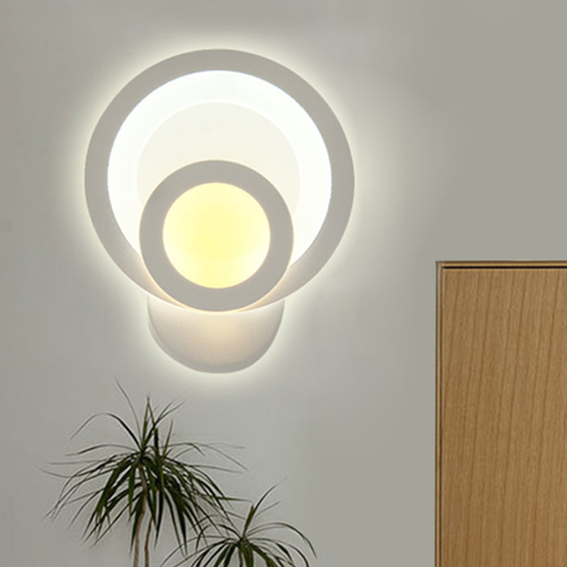 Frendorf | Moderne Weiße LED-Wandleuchte Schmale Panel-Acryl-Wandleuchte für Schlafzimmer Wohnzimmer