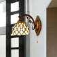 Frendorf | Vintage Dome Wandlamp Gecombineerd Glas Één Licht Mini Wandlamp in Messing