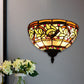 Frendorf | Victorian Bowl Wandbeleuchtung 1 Licht Buntglas Wandleuchte in Mehrfarben für Flur